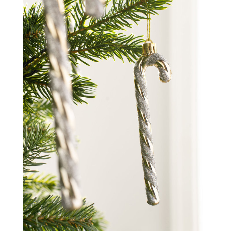 13cm Striped Plastic / Acrylic Bauble