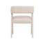 Modern Veil Barrel-Back Veil Oak Levi Oyster Fabric Dining Chair (Set of 2)-454028907