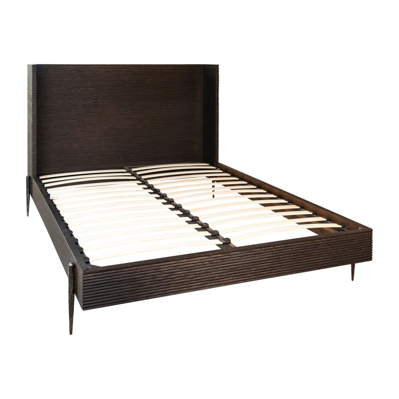 Solid Wood Panel Bed, Queen