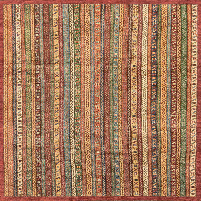 Abstract Indoor Rug, Square 4'