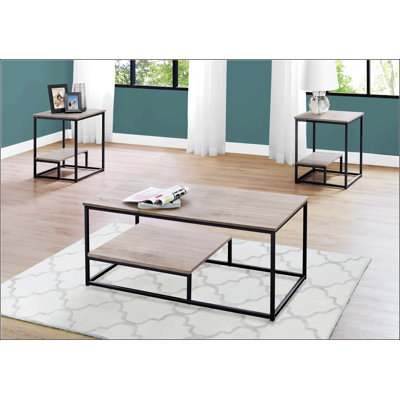 Table Set With Raised Bottom Half Shelf