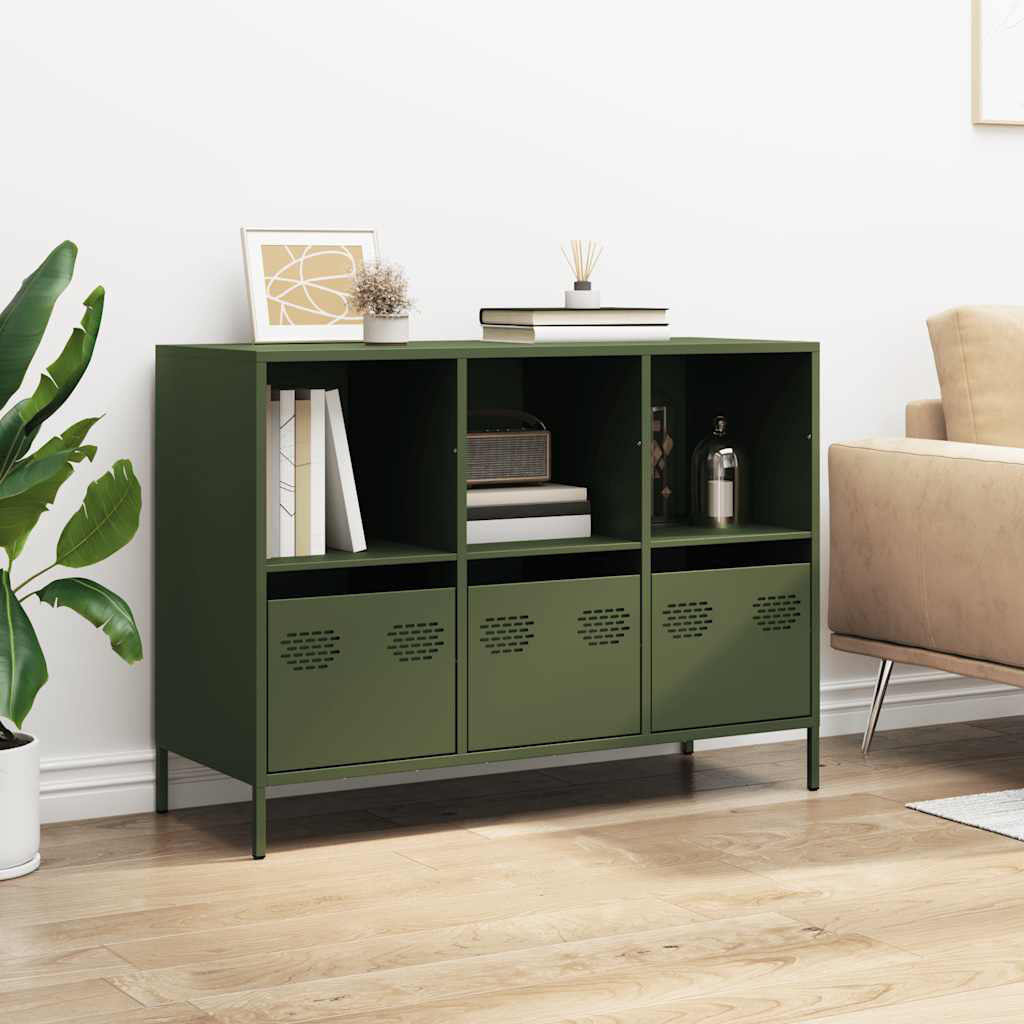 Vidaxl Sideboard Senfgelb 101,5X39x73,5 Cm Kaltgewalzter Stahl