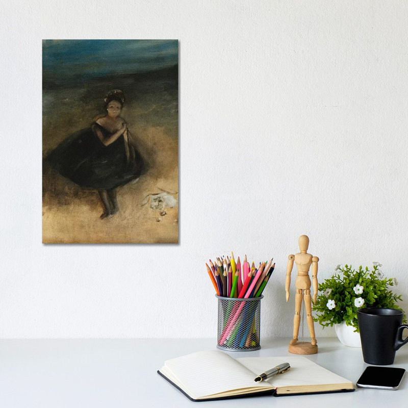 Dancer With A Bouquet by Edgar Degas - Wrapped Canvas Painting, 20.32 cm H x 30.48 cm W