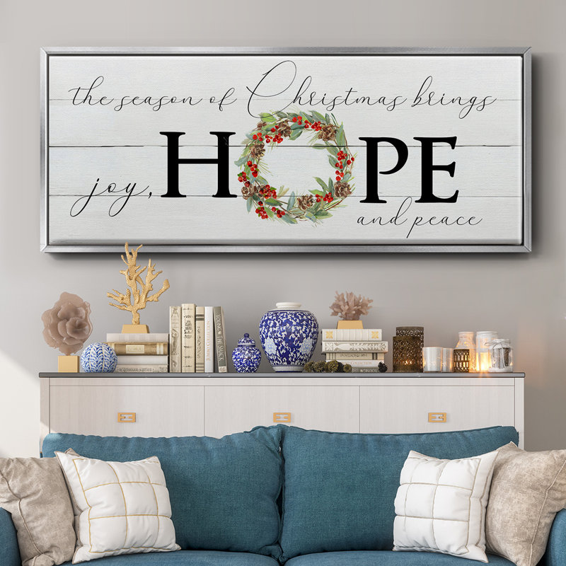 Joy Hope and Peace - Toile encadrée