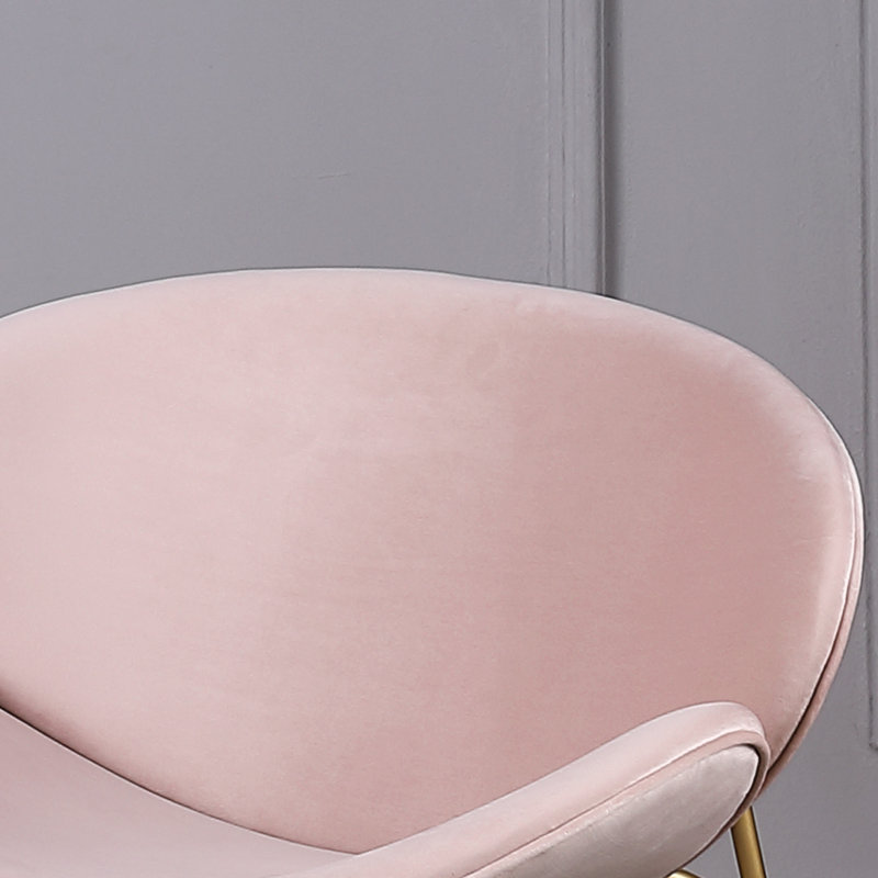 Kuhlman Velvet Side Chair Dining Chair, Pink