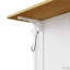 Chariot de rangement roulant pour cuisine avec abattant, prise de courant et 5 supports latéraux ouverts-118094499
