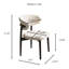 Niell Mid-Century Ash Dining Chairs, Black Solid Wood Legs, Not Assembled Need, Beige Kitchen Chairs for Dining Room-716670286