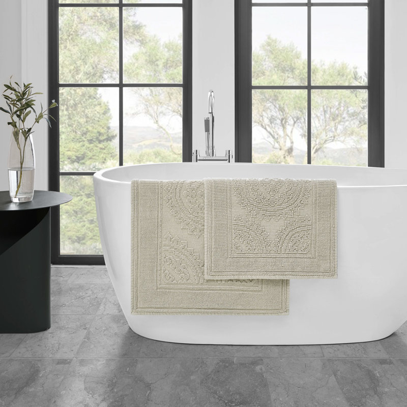  2-Piece Bath Rug Set, Light Taupe