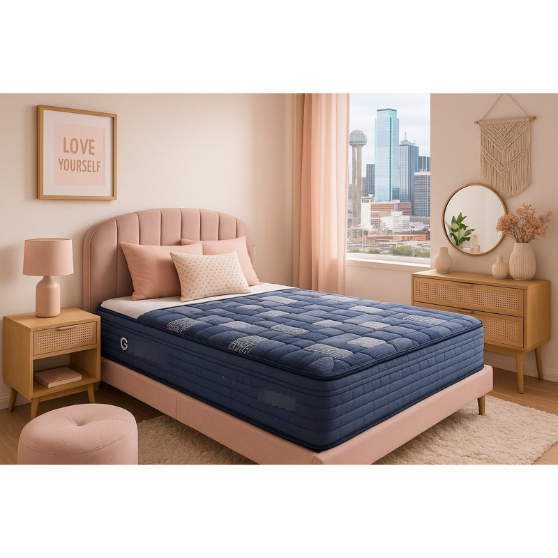 Matelas pleine grandeur de 10 po avec pochette, mousse à mémoire de forme, mousse et unité d'emballage roulée compressée