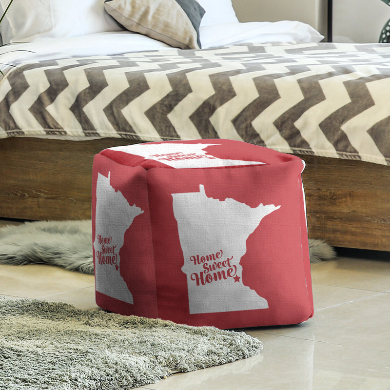 Repose-pieds cube the home saint paul, Rouge