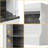 5 Tier Adjustable Bookcase with LED Lights, Roman Column Bookshelf, Open Shelves & Dual-Door Storage Cabinet