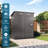 5X3 Ft, Gray Metal Outdoor Storage, Balcony, Courtyard, Galvanized Steel, Multi - Scenario Use, Simple Installation Tool Shed, Backyard, Patio, Rust Metal, Modular Design, Easy Assembly