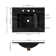 Ancillary 3-Hole 24" Classic Contemporary Rectangular Ceramic Single Sink Basin Vanity Top