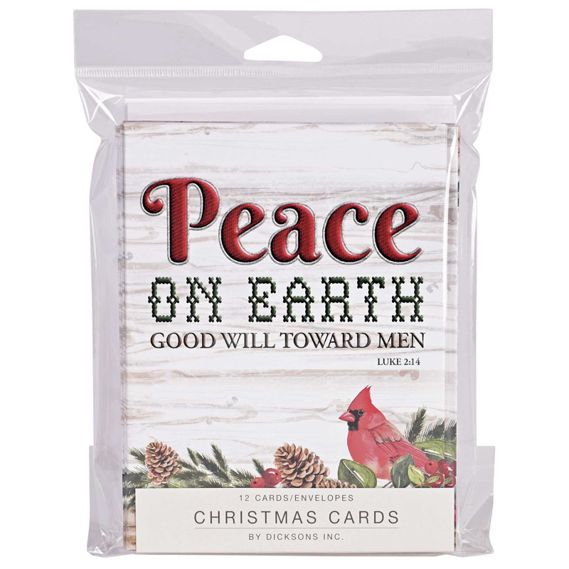 Carte de Noël Cardinal paix sur terre