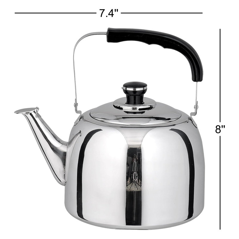 Poignée mobile pour cuisinière Ttak Houseware dénotant une bouilloire | Poignée en bakélite à cuisson rapide en acier inoxydable avec sifflet à cuisson rapide | Théière alimentaire de qualité alimentaire