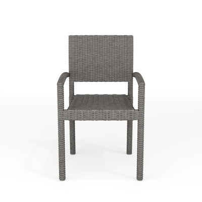 Martha Stewart Bedford Outdoor Rattan Wicker Stackable Dining Armchair by Martha Stewart