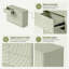 Commode 6 tiroirs Sage Green Modern