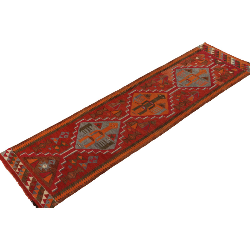 One-of-a-Kind 3'2" X 11'1" Hand Knotted Area Rug