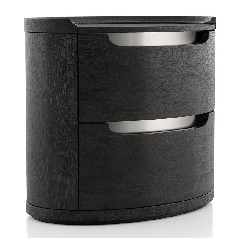 Barry 2-Drawer Nightstand, Black