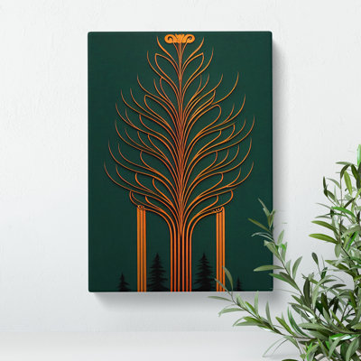 Art Nouveau Tree No.3 - Wrapped Canvas Print