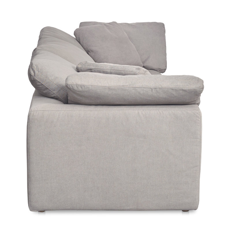 3 - Piece Upholstered Chaise Sectional, Light Gray Performance
