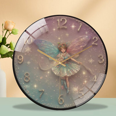 Horloge murale en verre Fairy-Dancing-On-Sparkle