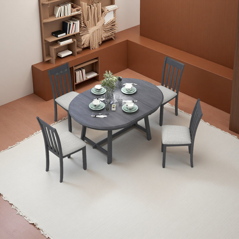 Ensemble de table de salle à manger 5 pièces, Gris