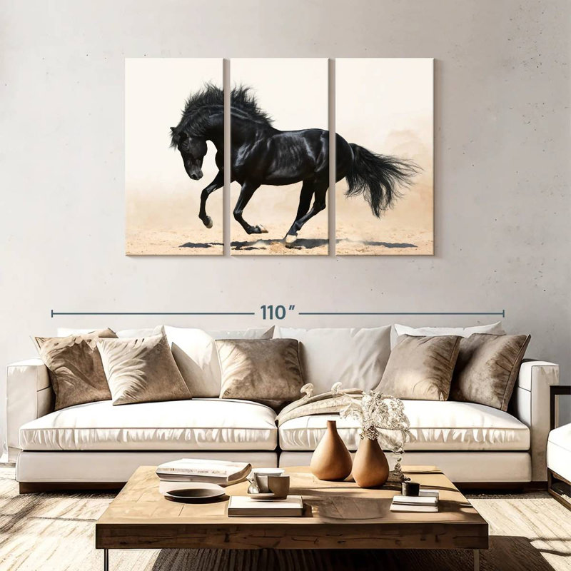 Black Stallion, 48" H x 74" W