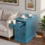 Table de bout classique avec ports USB, tiroir et armoire spacieuse-580998014