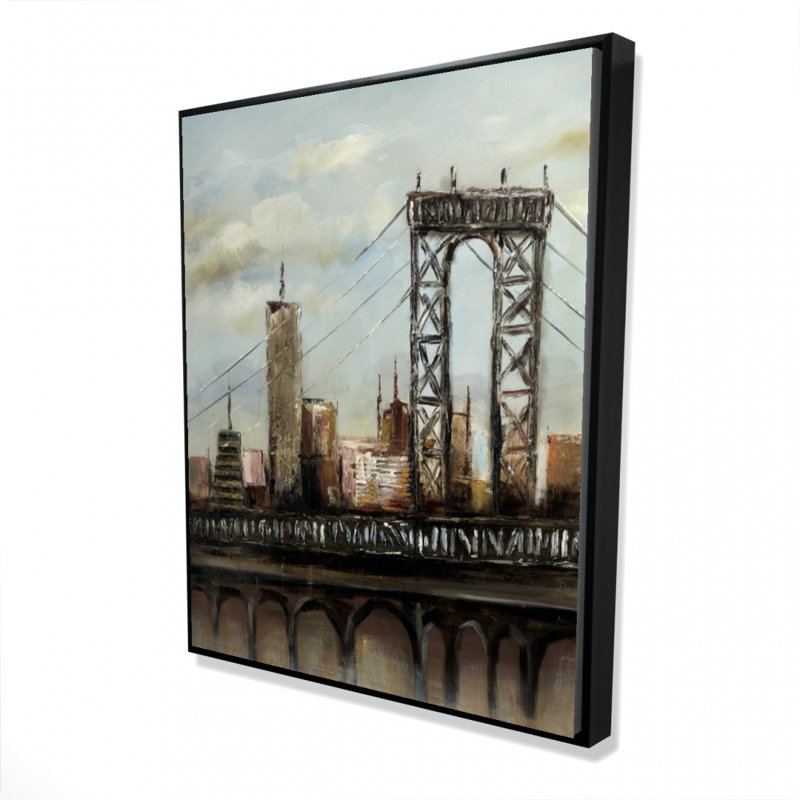 «City Bridge By A Cloudy Day» sur toile