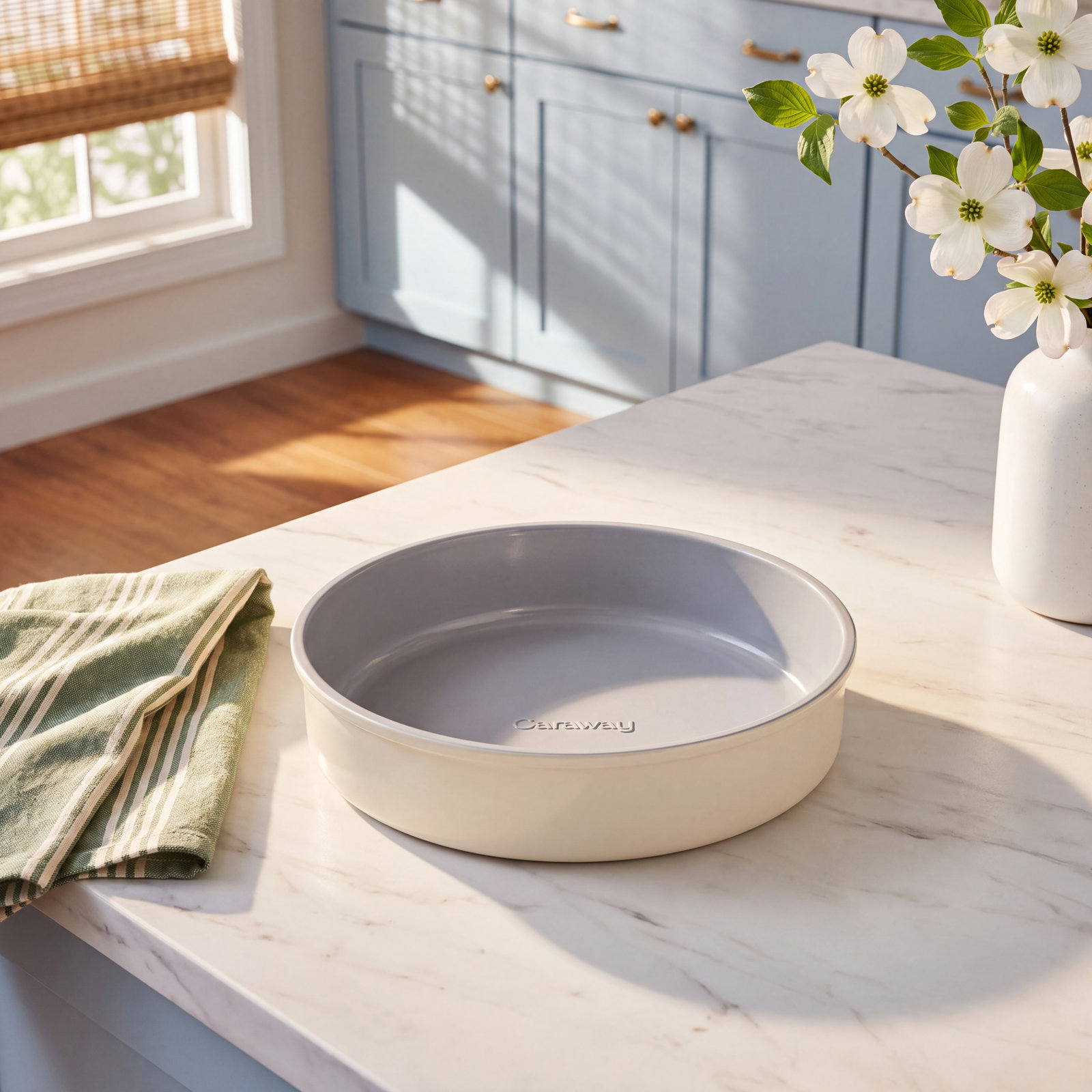 Caraway Nonstick Ceramic Cake Pan, Cream