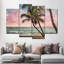 Plage envoûtante - ensemble de 4 impressions sur toile tendue-432679813