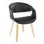 Chaise rembourrée en bois et similicuir - ensemble de 2-125535869-125535867