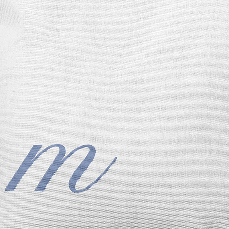 Monogram Design Collection Reversible Throw Pillow, 16"x16", Blue, M