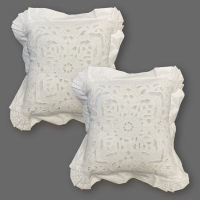 Constance Cutwork Embroidered 2-Piece Pillow Set