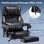 Fauteuil de bureau en cuir robuste avec massage réglable