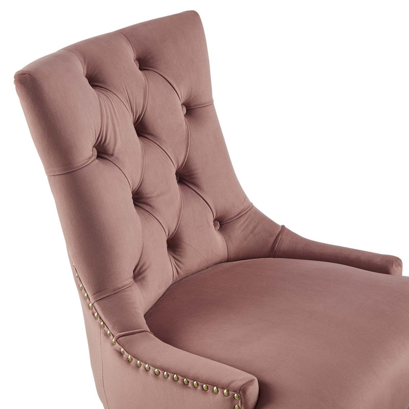 Chaise de bureau Regent, Vieux rose, Doré