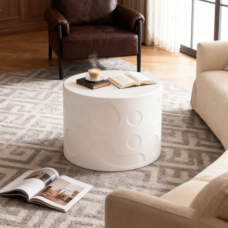 Table d'appoint ronde pour le salon sans assemblage