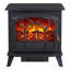 3-Sided Freestanding Electric Fireplace, Modern Space-Saving Fireplace Heater with Adjustable Flame