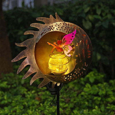 Hunayda Garden Solar Lights Decor,Sun Moon Fairy Pathway Outdoor Stake Lights,Landscape Lights for Yard,Mother's Day Gift