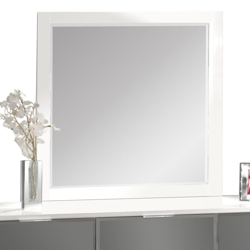 Miroir décoratif Elkville, Blanc