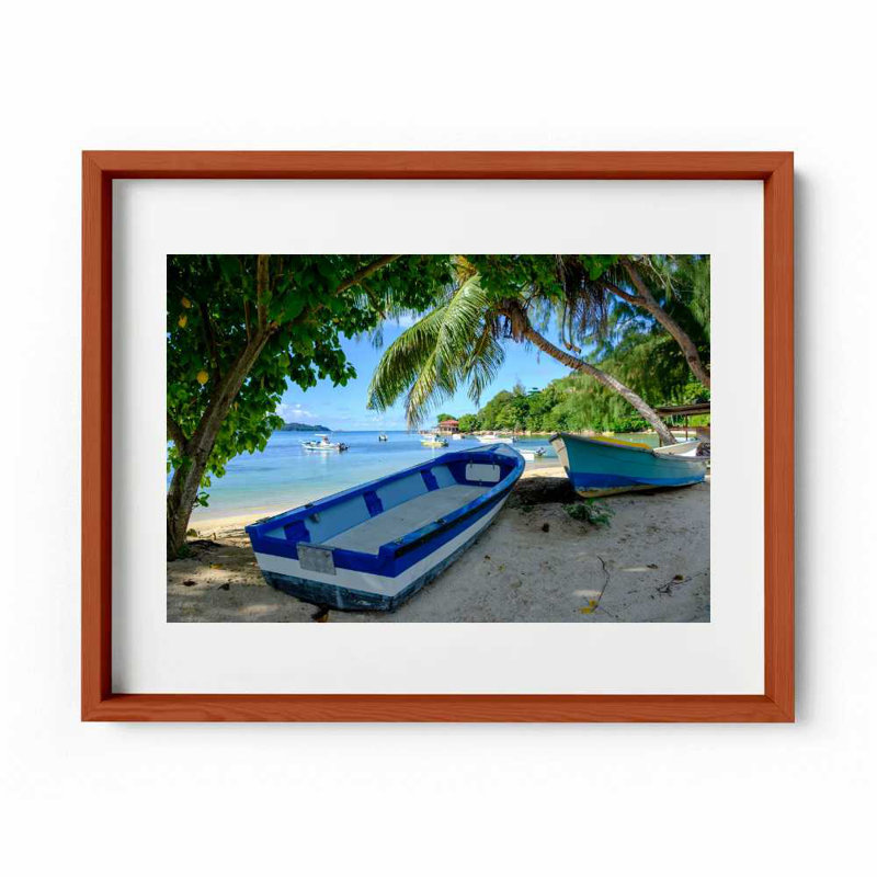 Gone Fishing Print by Joseph Regan, 22" H x 26" W x 0.75" D, Cherry
