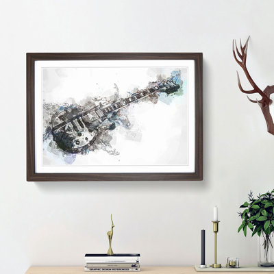 An Electric Guitar in Abstract - Picture Frame Painting Print