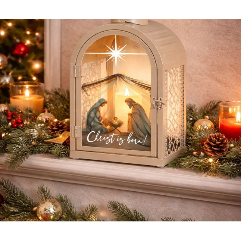 Lantern Holy Family Christ Is Born 11"
