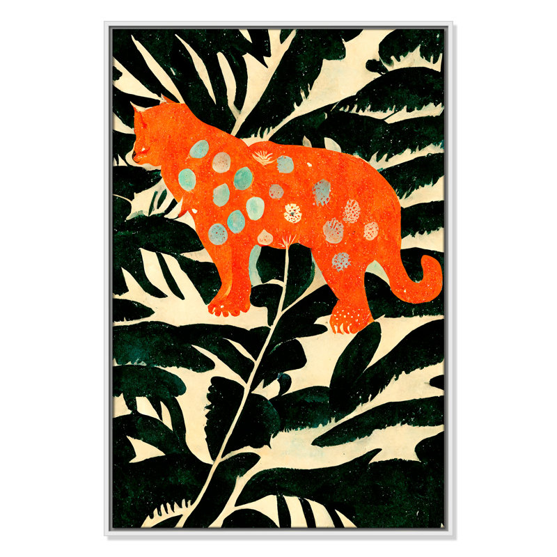 «Jungle» par Treechild, Toile avec cadre, L 25,5 po x H 37,5 po, Flotteur blanc