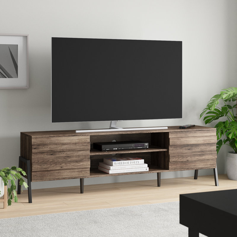Artricia TV Stand for TVs, Espresso, 20.9" H x 59.1" W x 15.6" D