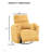 Contemporary Style Power Glider Recliner With Swivel Curved Arms And Pillow Fill, Perfect For Modern Living Rooms-676352817