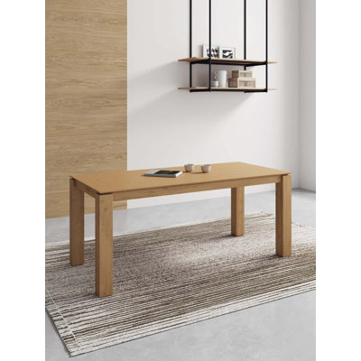 Rockaway 71" Modern Solid Wood Dining Table in Natural