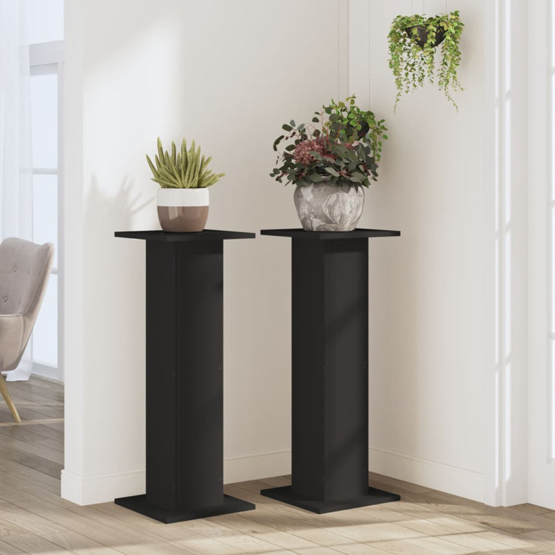 Haig Plant Stand - Set of 2, 30 x 30 x 80 cm (L x W x H), Concrete Grey