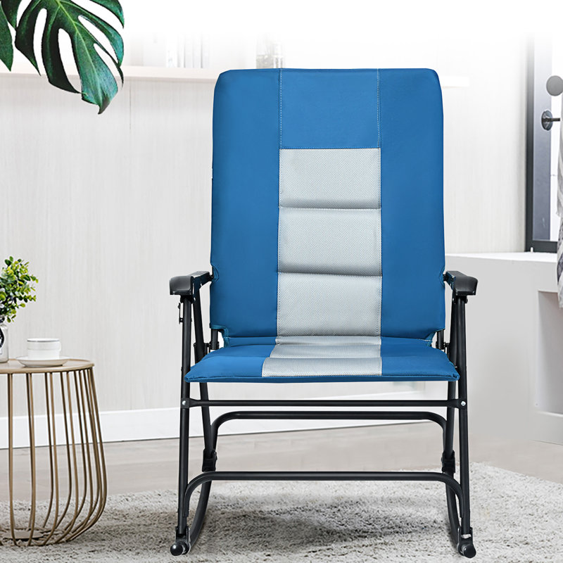 Chaise de patio Arlmont & Co. Britt, Bleu